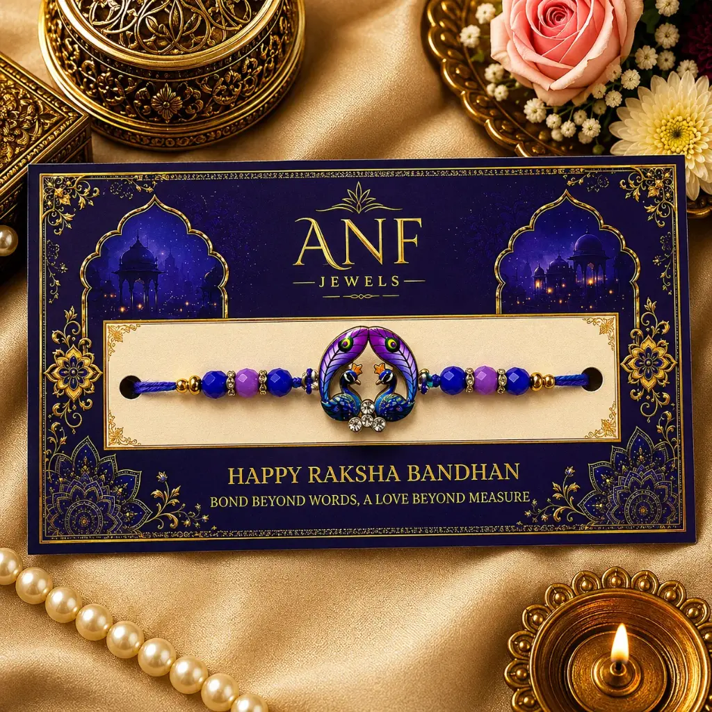 💜 Royal Peacock Elegance Rakhi