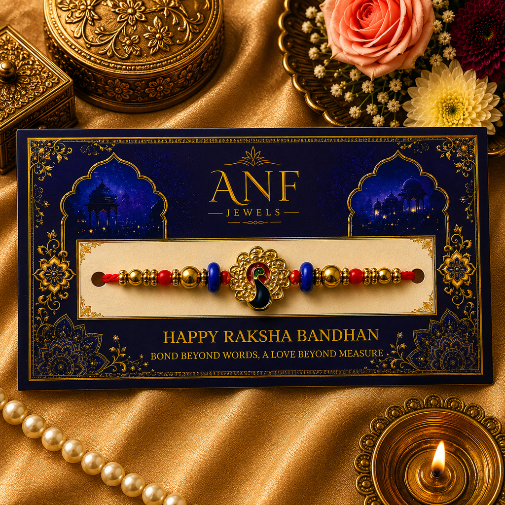 Royal Peacock Charm Rakhi